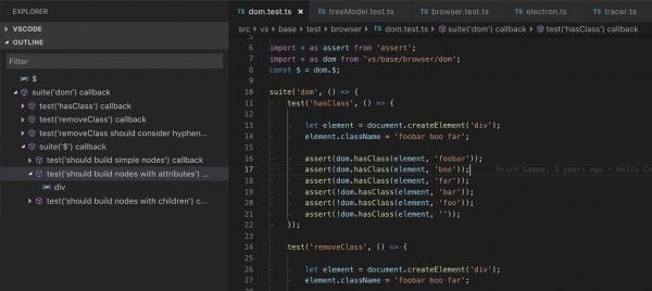 Visual Studio Code 1.30: добавили поддержку TypeScript 3.2.2 и многострочный поиск